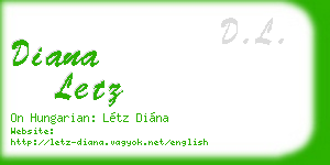diana letz business card