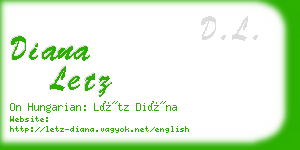 diana letz business card